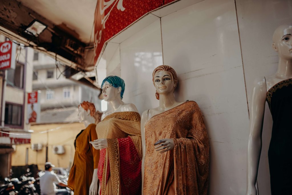 Mannequins in a store front